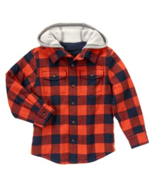 Plaid Hooded Shacket