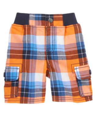 Plaid Cargo Shorts