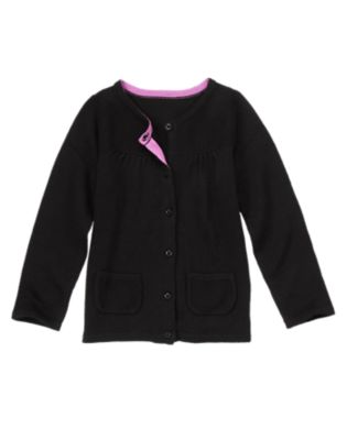 black popcorn cardigan