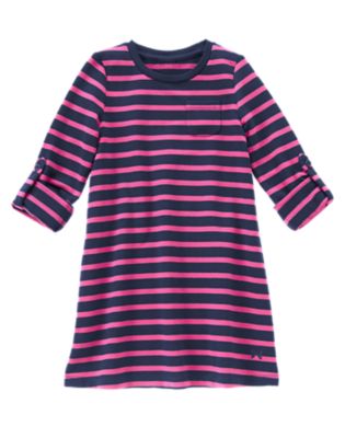 Striped Sweatshirt Dress