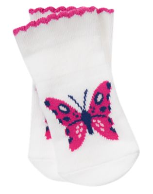 Girls Gym Navy Striped Knee Socks by Gymboree