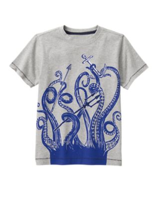 giant squid on tshirt for boys