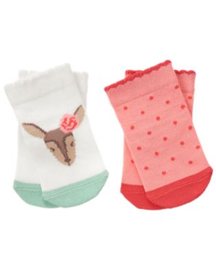 Toddler Girls White Bow Socks 2Pack by Gymboree