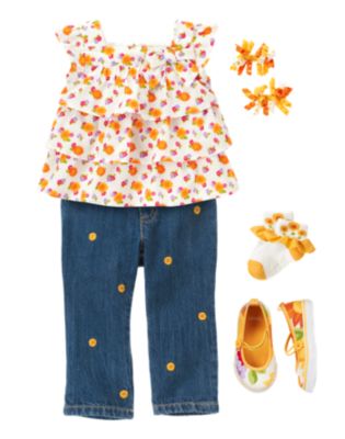  Back To School   Baby Girl Sunflower Smiles Fall 2012