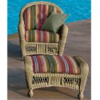 Classic Outdoor Hand-Woven Collection Chair and Ottoman