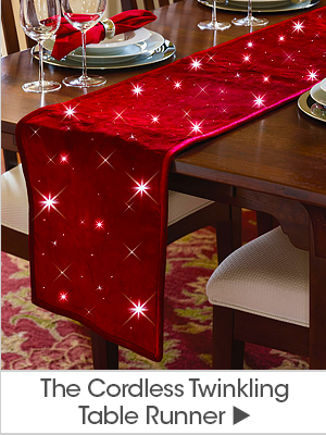 The Cordless Twinkling Table Runner