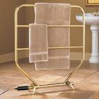 Brass-Plated Standard Floor Towel Stand