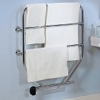 Chrome-Plated Extra Wide Wall Towel Stand