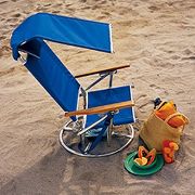 Only Folding Swivel Sun Chair at Hammacher Schlemmer : schlemmer swivel chair beach outdoor chair