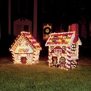 Lighted Gingerbread Candy Factory