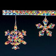 Holographic Holiday Snowflake Lights