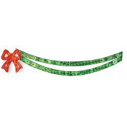 Holographic Holiday Garland with Bow Lights