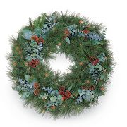 Cordless Lighted Front Door Wreath