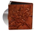 Italian Embossed Leather CD Holder