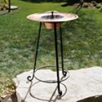 Turkish Copper Solar-Powered Birdbath