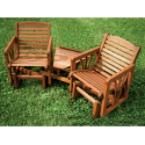 Genuine Mahogany Twin Seat Glider Set