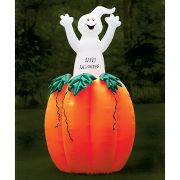 10-Foot Illuminated Jack O' Lantern With Pop-Up Ghost