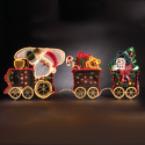 6 1/2-Foot Santa's Day And Night Illuminated Train