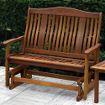 The Genuine Mahogany Glider Bench.