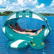 The Floating Cabana. at Hammacher Schlemmer from hammacher.com