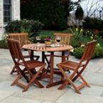 Trestle Patio Table & Stow Away Chairs