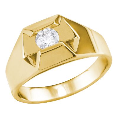 3/8ct TW Men's Round Diamond Ring