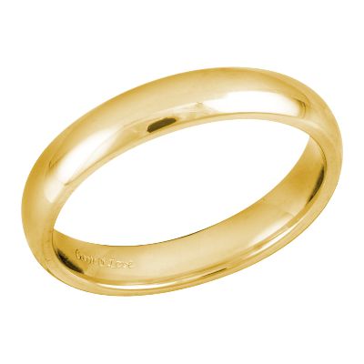 Comfort Fit Wedding Ring, 4mm, Size 10
