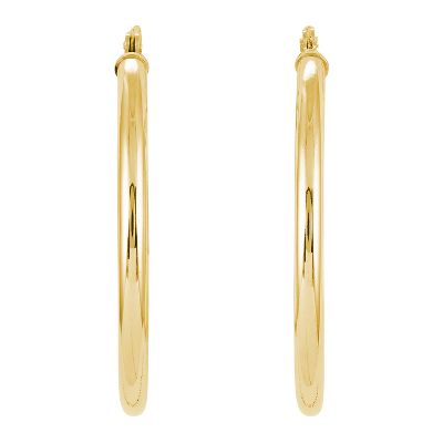 Gold Hoop Earrings, 25mm