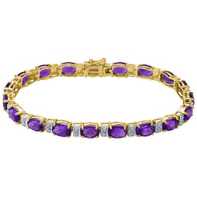 Oval Amethyst Bracelet