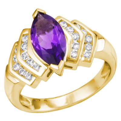 Marquise Amethyst Ring