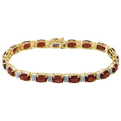Oval Garnet Bracelet