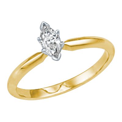 1/4ct Marquise Diamond Engagement Ring