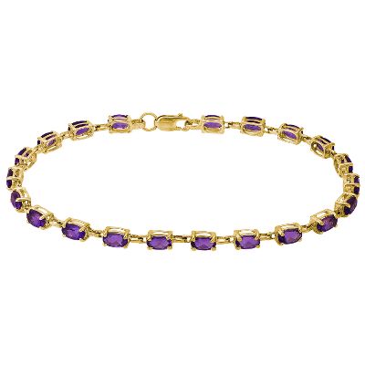 Oval Amethyst Bracelet