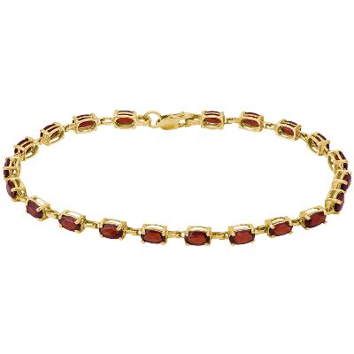 Oval Garnet Bracelet