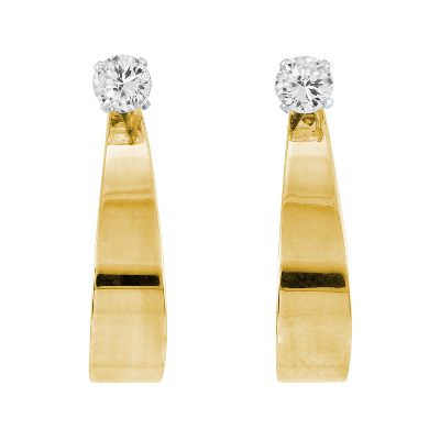 J-Hoop Jackets with Cubic Zirconia Earrings