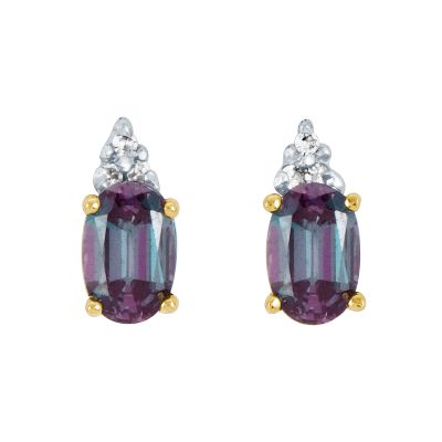 Lab-Created Alexandrite Earrings