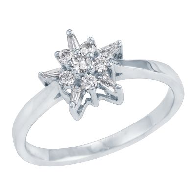 1/4ct TW Star-Shaped Diamond Ring