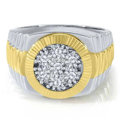 1ct TW Men's Round Diamond Ring