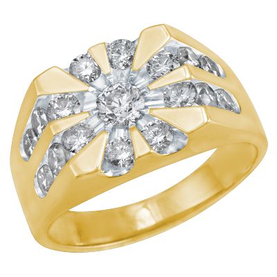 2ct TW Men's Round Diamond Ring