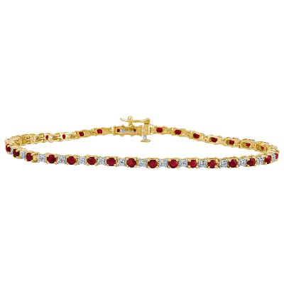 Round Ruby Bracelet