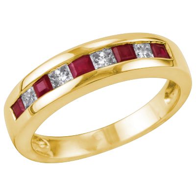 Princess Cut Ruby Ring