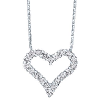 1ct TW Heart-Shaped Diamond Pendant
