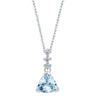 Trillion Cut Aquamarine Pendant