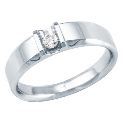 1/8ct Men's Round Diamond Ring
