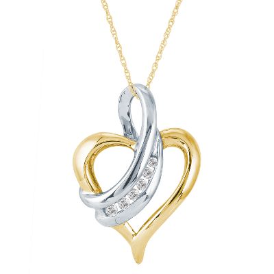 1/10ct TW Heart-Shaped Diamond Pendant