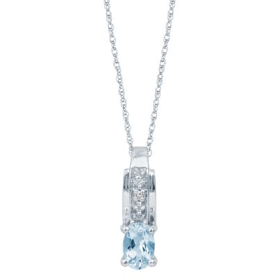 Oval Aquamarine Pendant