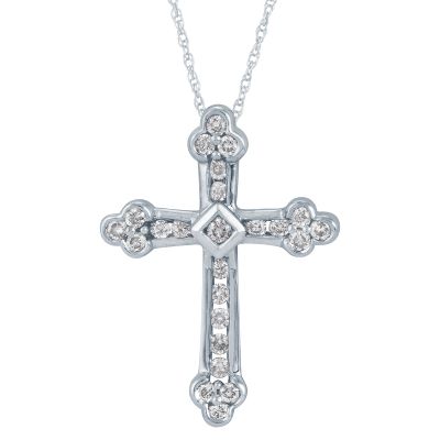 1/2ct TW Cross Diamond Pendant