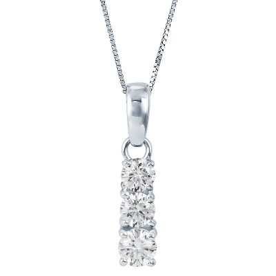 1ct TW Three-Diamond Pendant