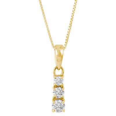 1/2ct TW Three-Diamond Pendant