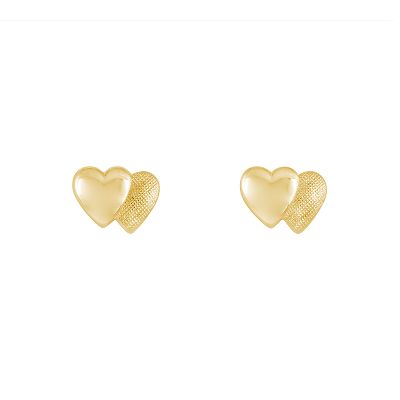 Double Heart Baby Earrings